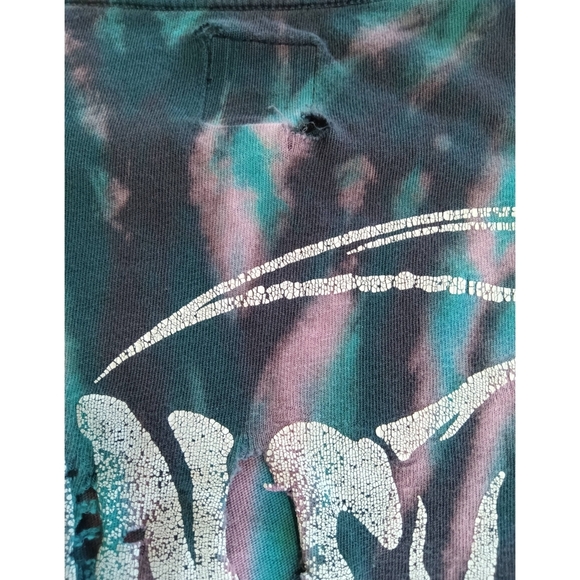 Vans Vintage Multicolor Short Sleeve Spiral Tyr Dye Tee. Lots Of Distressing - Picture 7 of 12